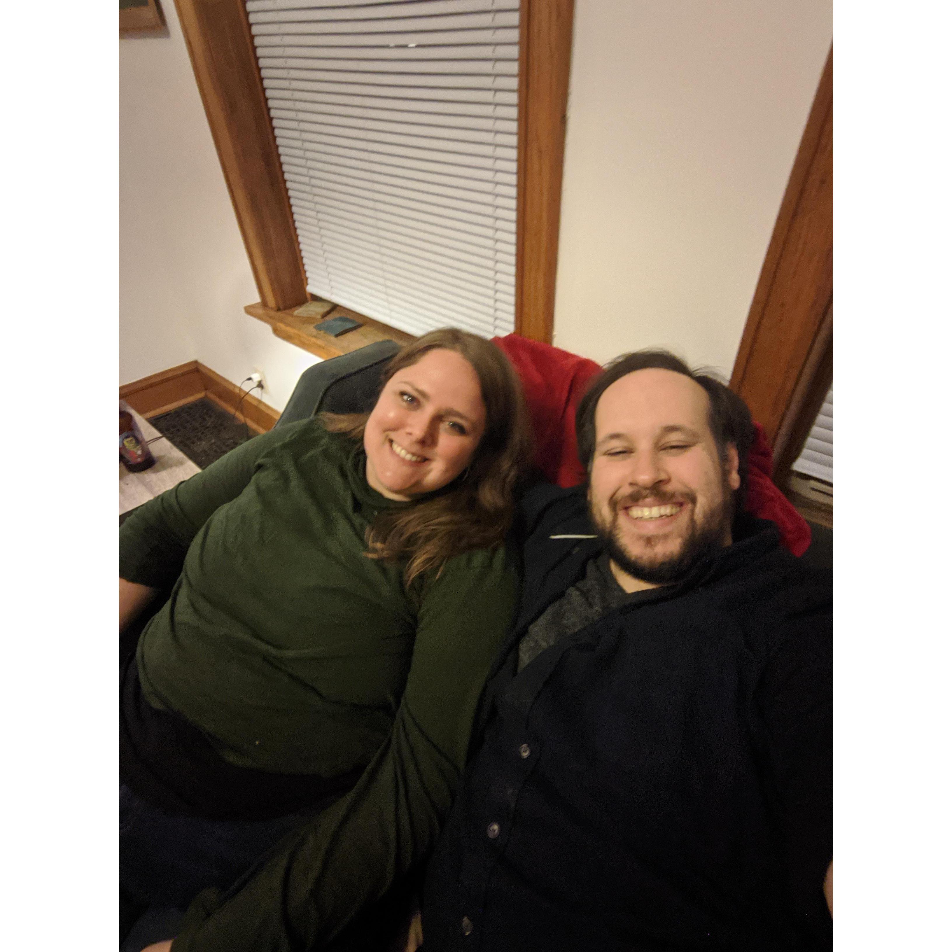 Exhausted and satiated after hosting Thanksgiving (our first together at that)