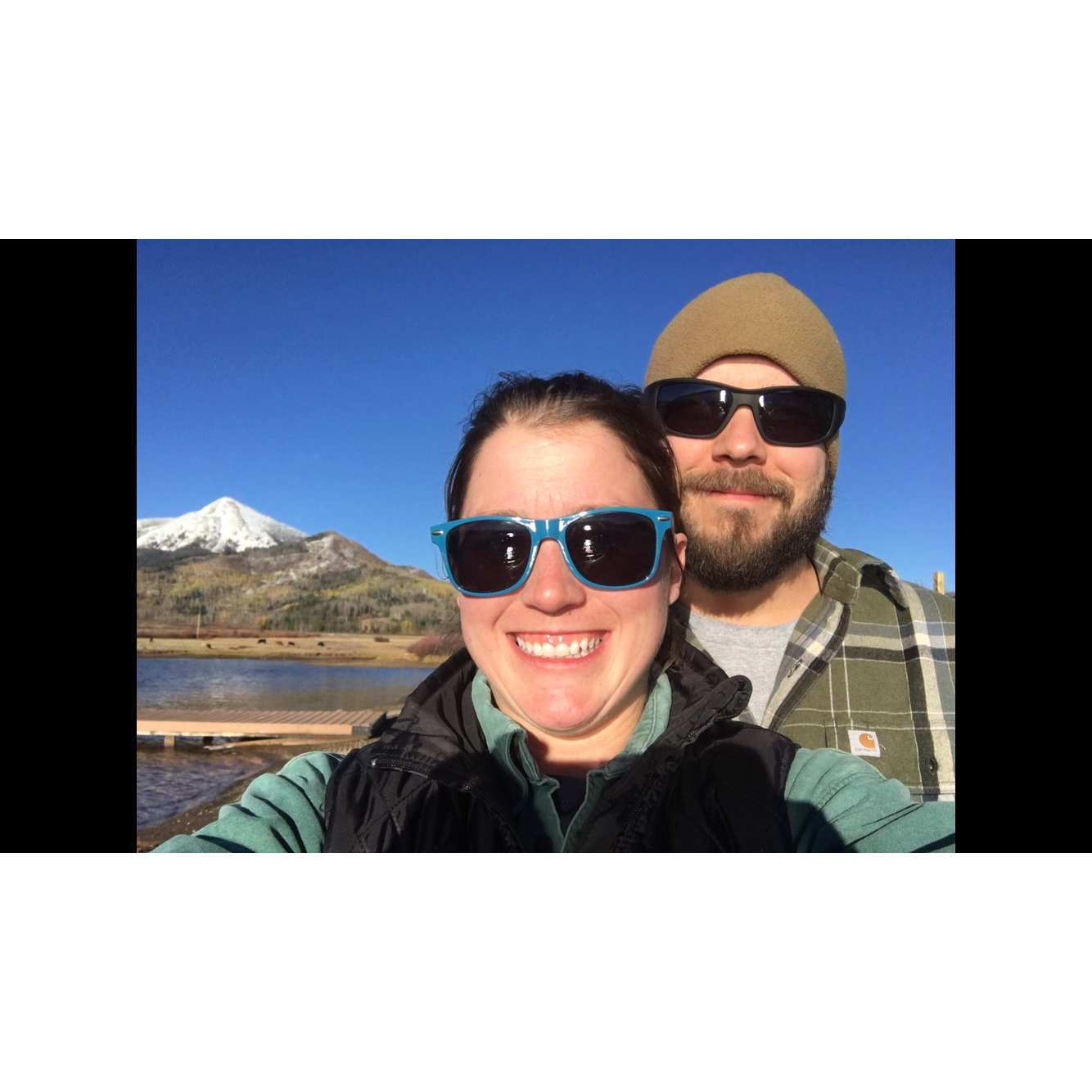 We found another lake to hang out at. With Hann's Peak in the background.
