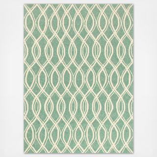 Indoor/Outdoor Venice Beach Turquoise Rug