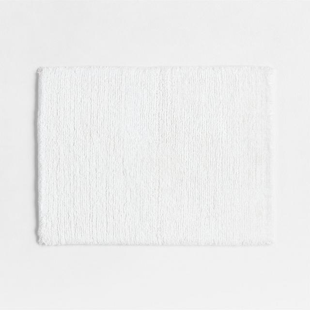 Rylan Organic Cotton White Bath Mat 18"x24"