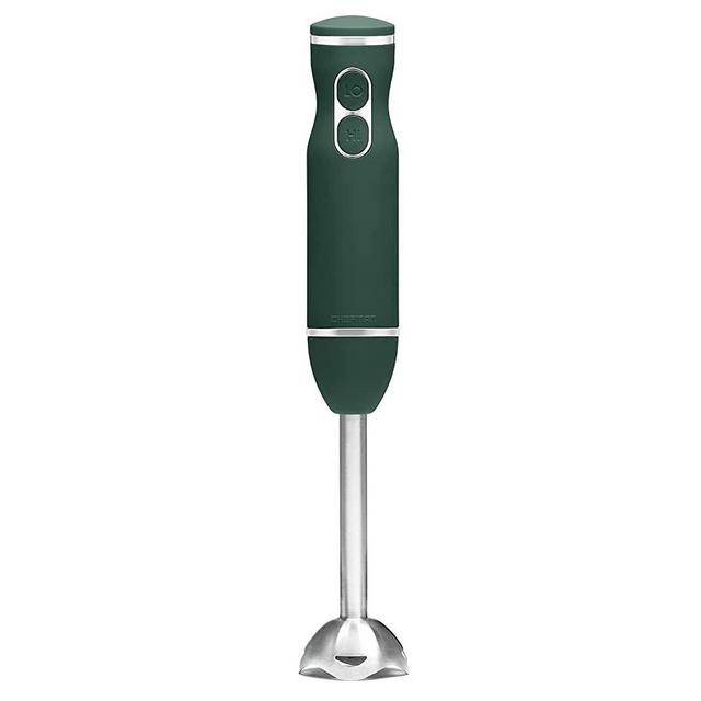Chefman Immersion Stick Hand Blender with Stainless Steel Blades, Powerful Electric Ice Crushing 2-Speed Control Handheld Food Mixer, Purees, Smoothies, Shakes, Sauces & Soups, Forest