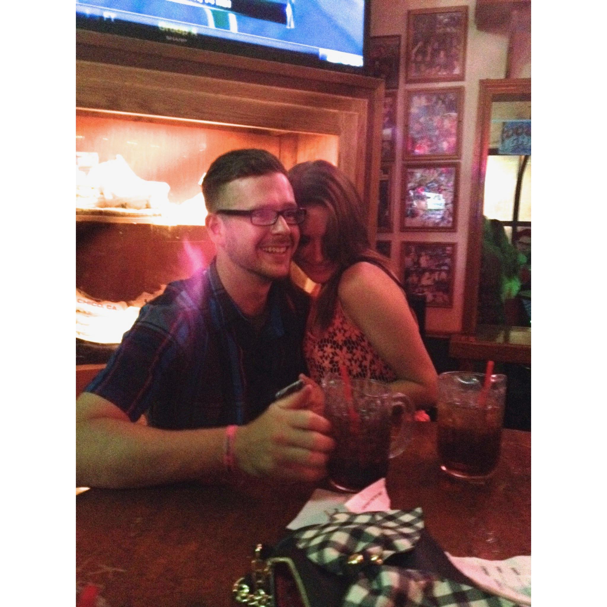 The first photo we ever took together that I actually liked. (Riley's in Chico, thanks to Kevin and Greg for joining in on this trip!)