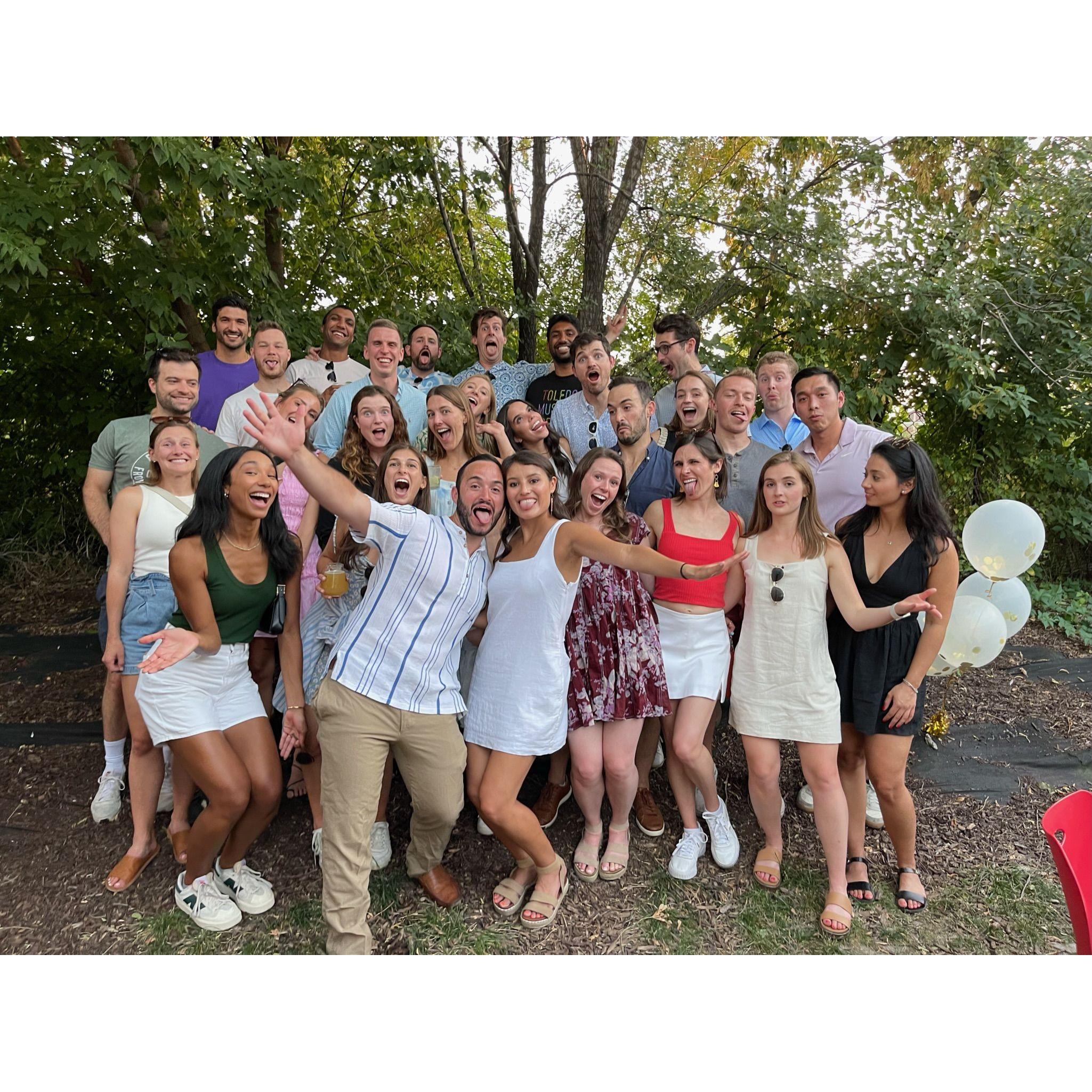 Our engagement party in Chicago!