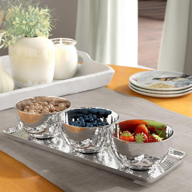 Amaris Stainless Steel Hammered Serving bowl