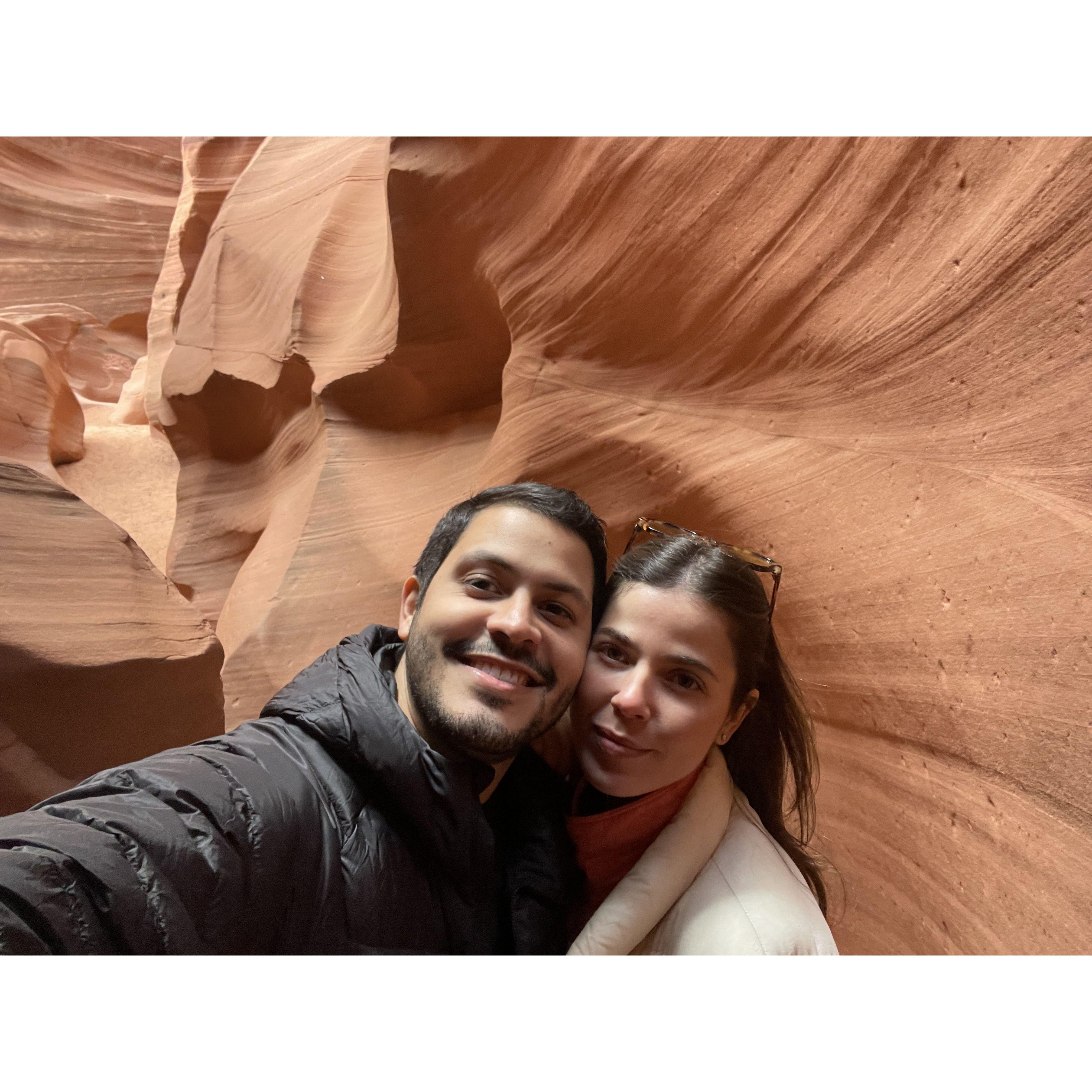 Channelling our inner explorer. Recent trip to Cantaloupe Canyon in Page, Arizona