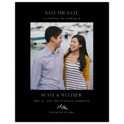 Black Spring Wedding Digital Save the Date - Clairemont Photo