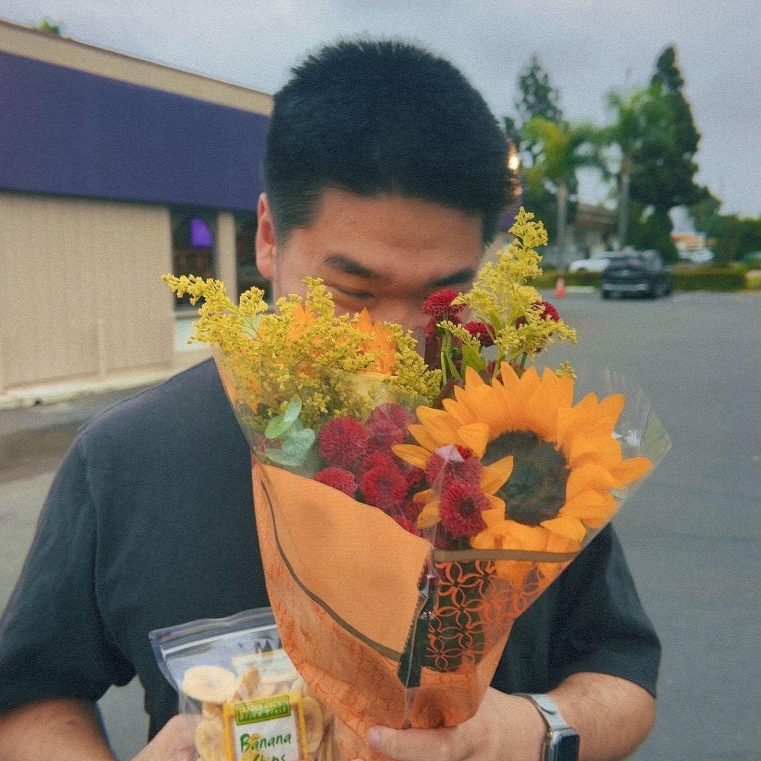 Andy supporting Kristin while she works at Smoking Tiger #iykyk