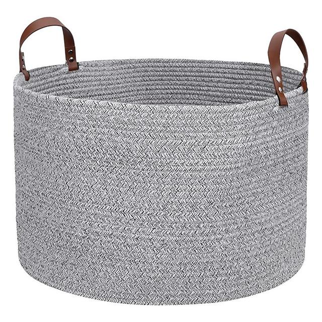 Y-Weave XL Curved Decorative Storage Basket Gray - Brightroom™