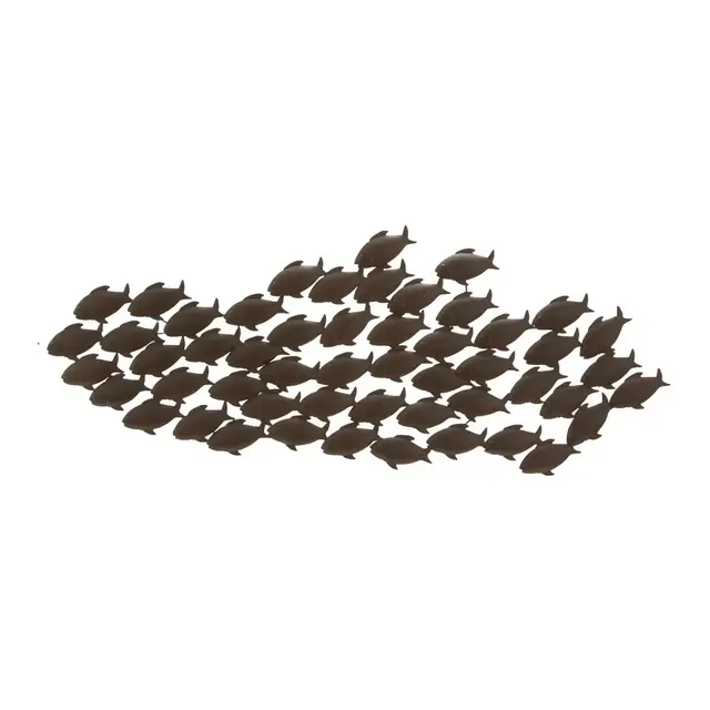 Ridge Road Dècor Large Coastal Fish Metal Wall Decor in Dark Brown