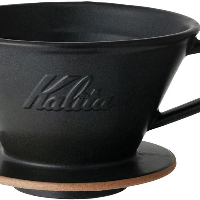 Kalita Coffee Dripper Mino Ware, High Heat Retention, Ceramic for 2 to 4 People, Sand Black, #02107 Wave Series, Made in Japan, Drip Equipment, For 2 People, For 4 Cups, Porcelain, Stylish, Outdoor