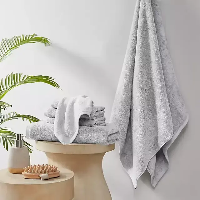 Cloudy Gray Cotton 6-pc. Anti-Microbial Towel Set