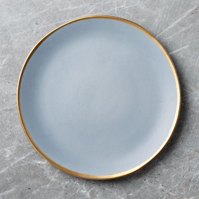 Addison Grey Gold Rim Platter