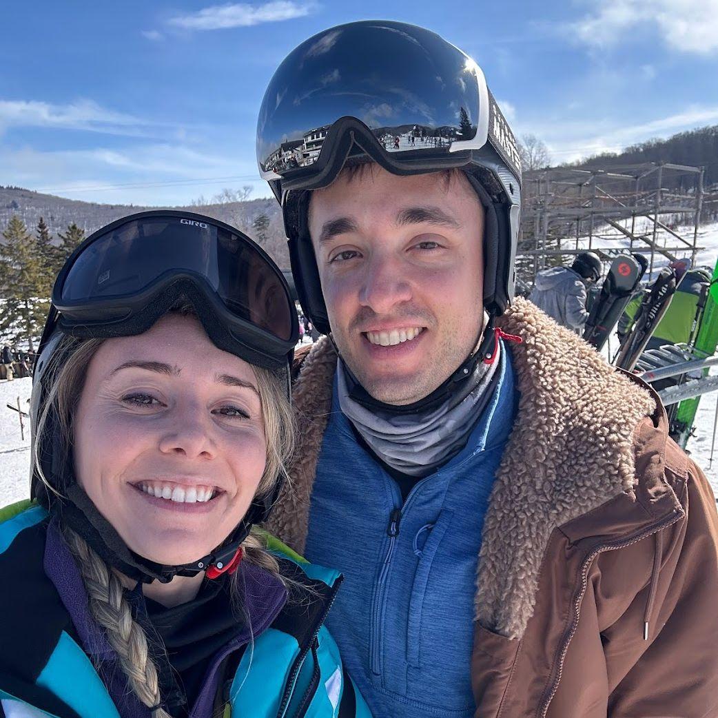 Matt's first time skiing - Vermont