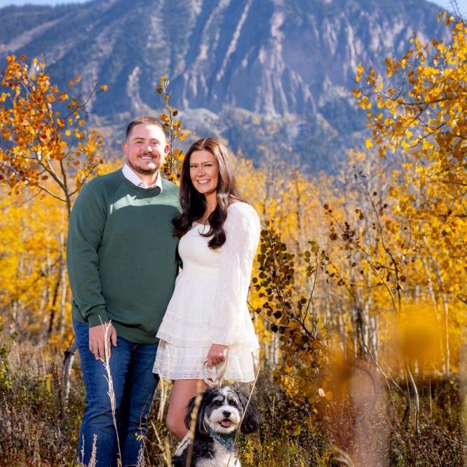 For Emma's dad's 60th birthday he wanted to get their family photos updated in Crested Butte. Greg joked during this photo that Chase was going to get down on one knee. The very next day Chase asked him for Emma's hand in marriage!