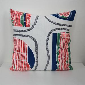 MadebyUDesign - Cushion cover 16'' MANHATTAN, handmade from SVENSKT TENN linen fabric. For pillow in size 40x40 cm (16''x16''). Fabric design Josef Frank.