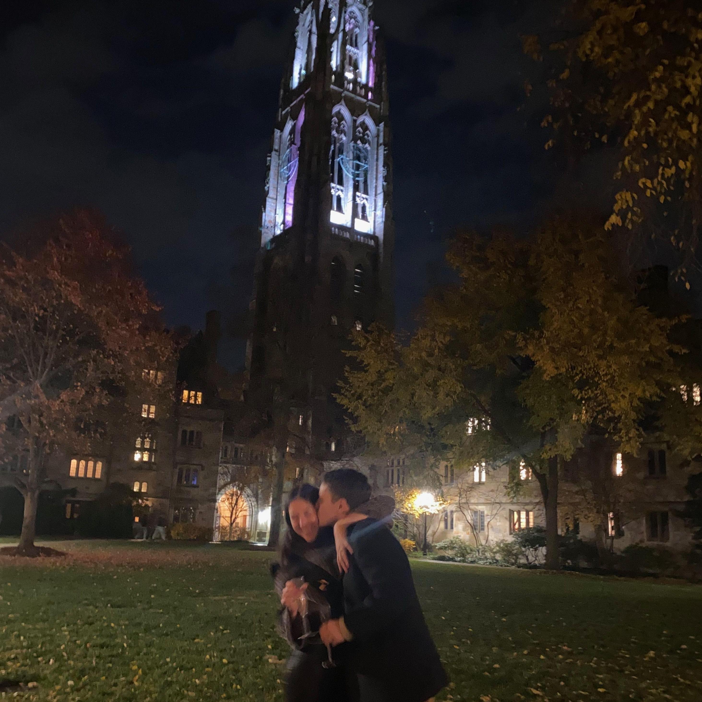 Harkness Tower in Branford Courtyard stealing the show!