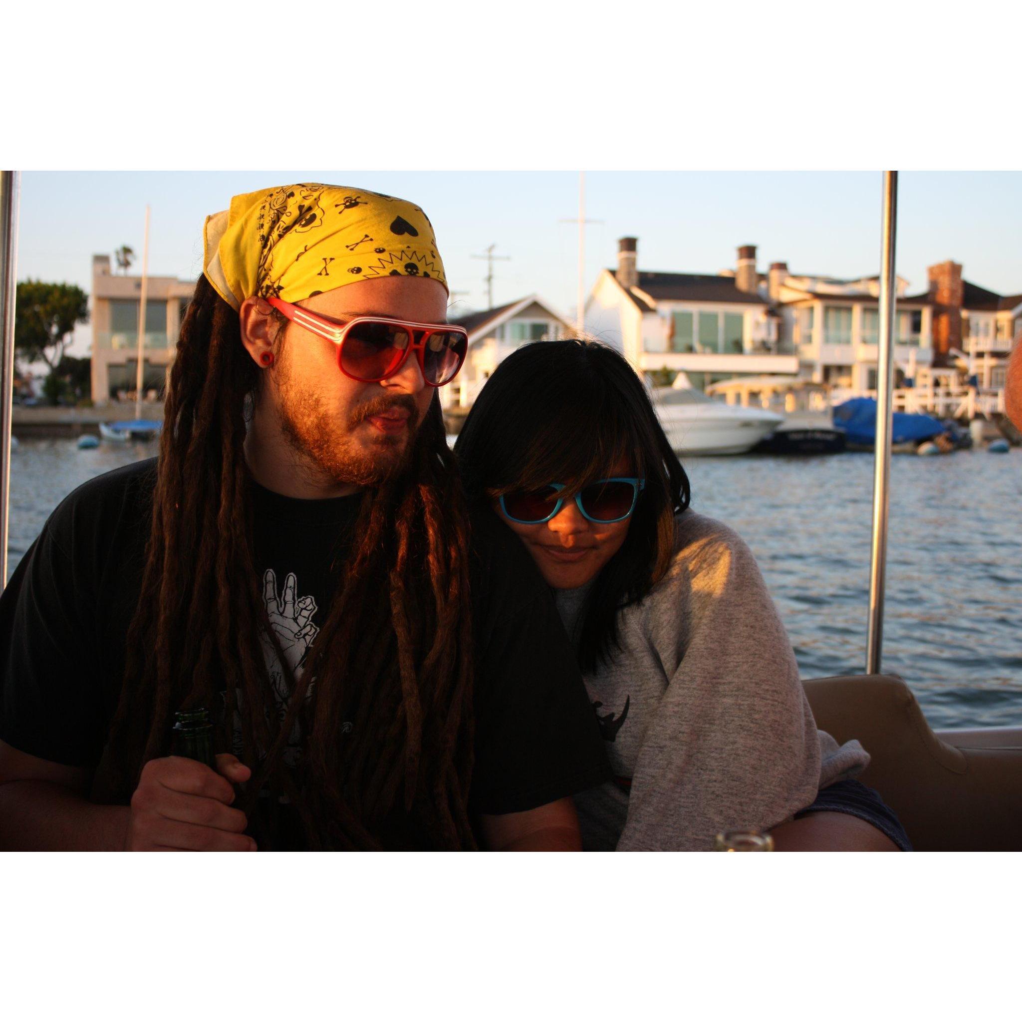May 2011. Huntington Beach, CA.
Chilling on a boat for Mikey's birthday.