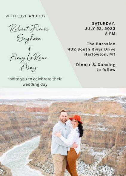 The Wedding Website of Amy Asay and Robbie Seykora
