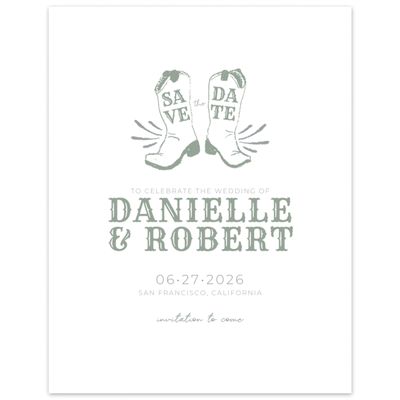 Sage, Green Wedding Digital Save the Date - Tolleson Photo