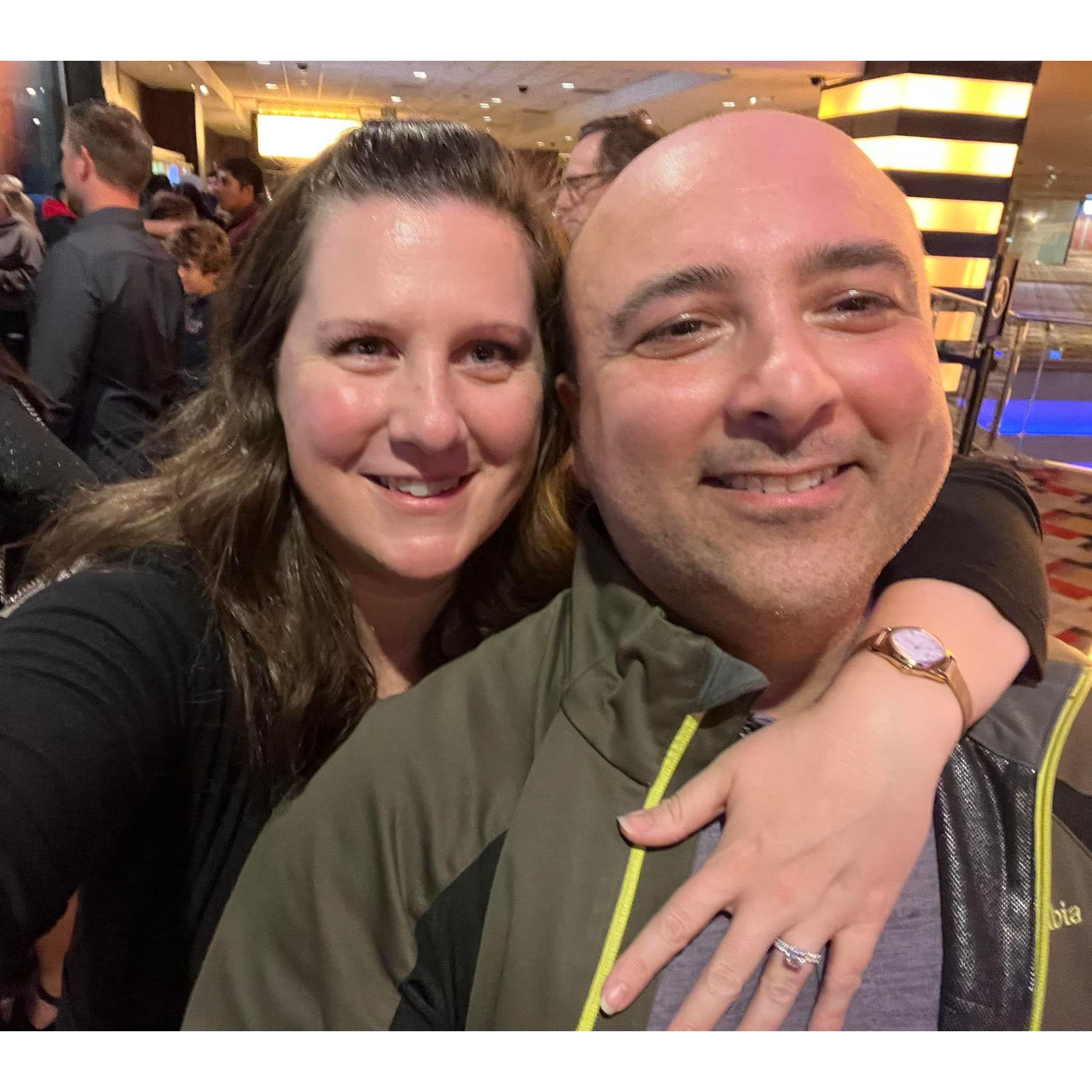 We got engaged in Vegas!