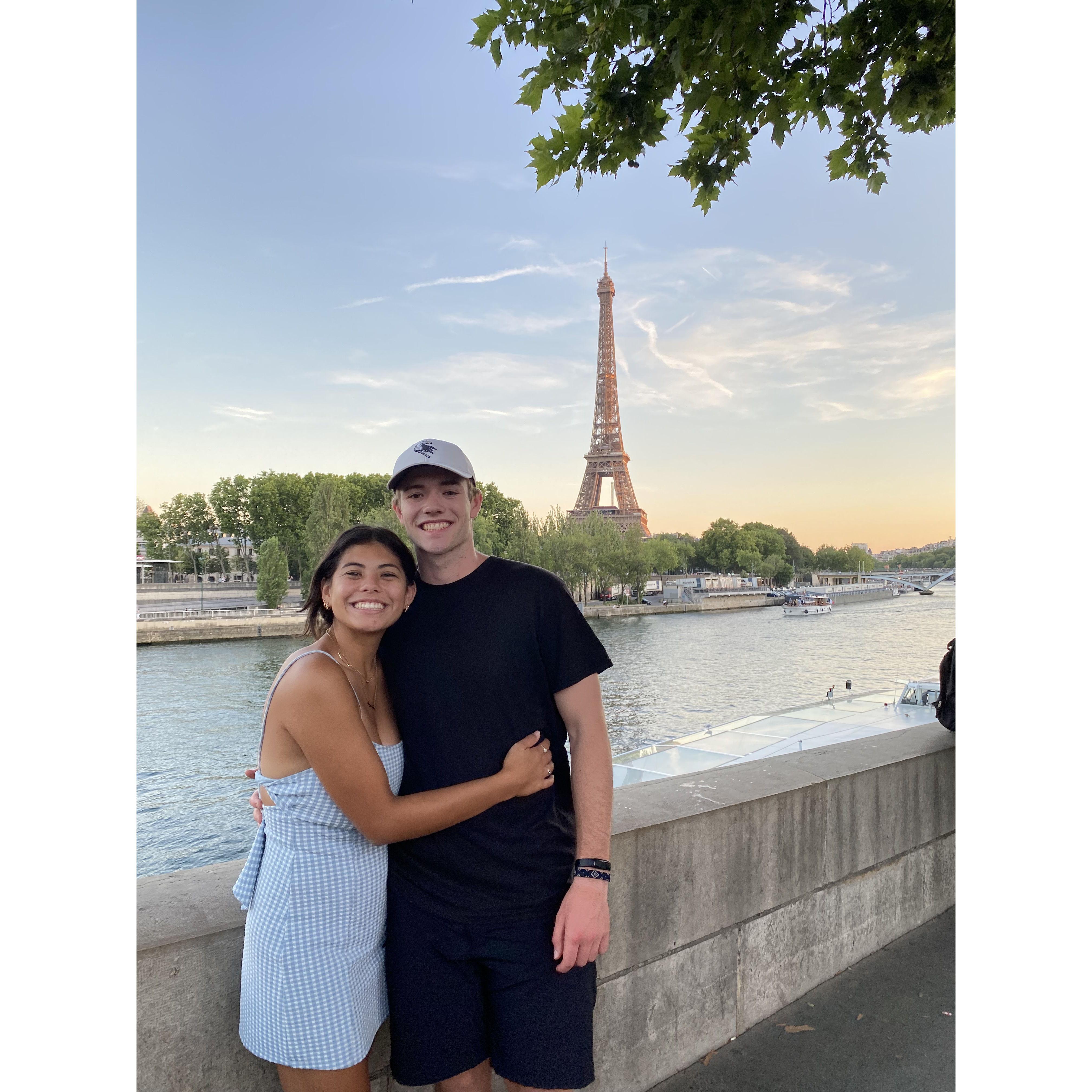 Jeffrey visiting Brooke during her summer study abroad in France