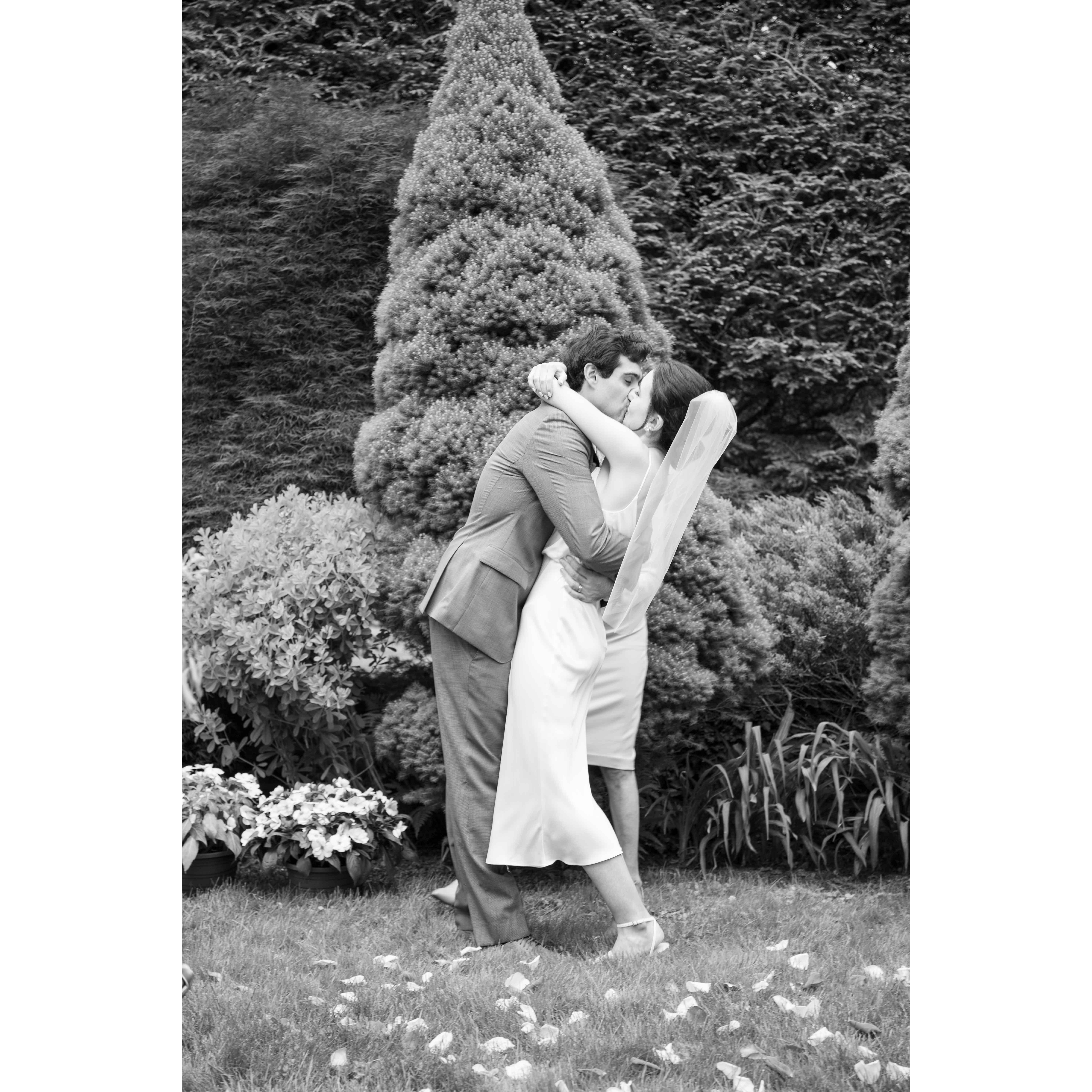 From our backyard ceremony in Scarsdale in June 2021!