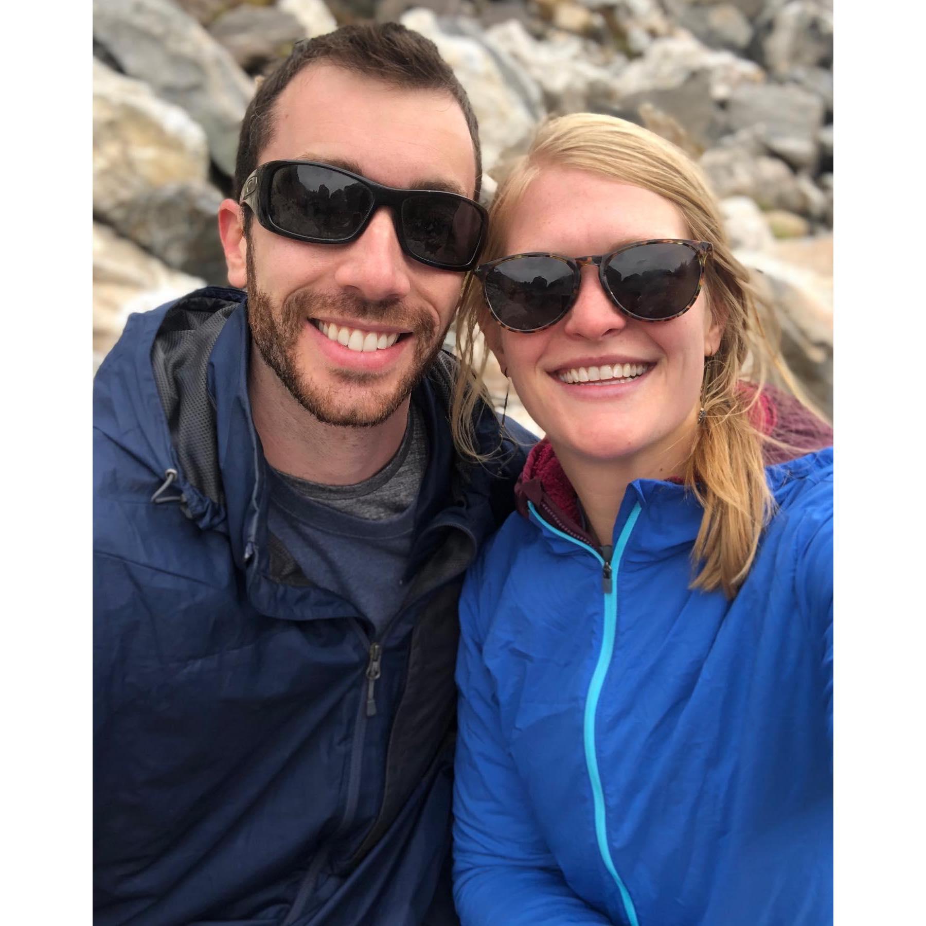 Our first date in Grand Teton, hiked to Lake of the Crags
