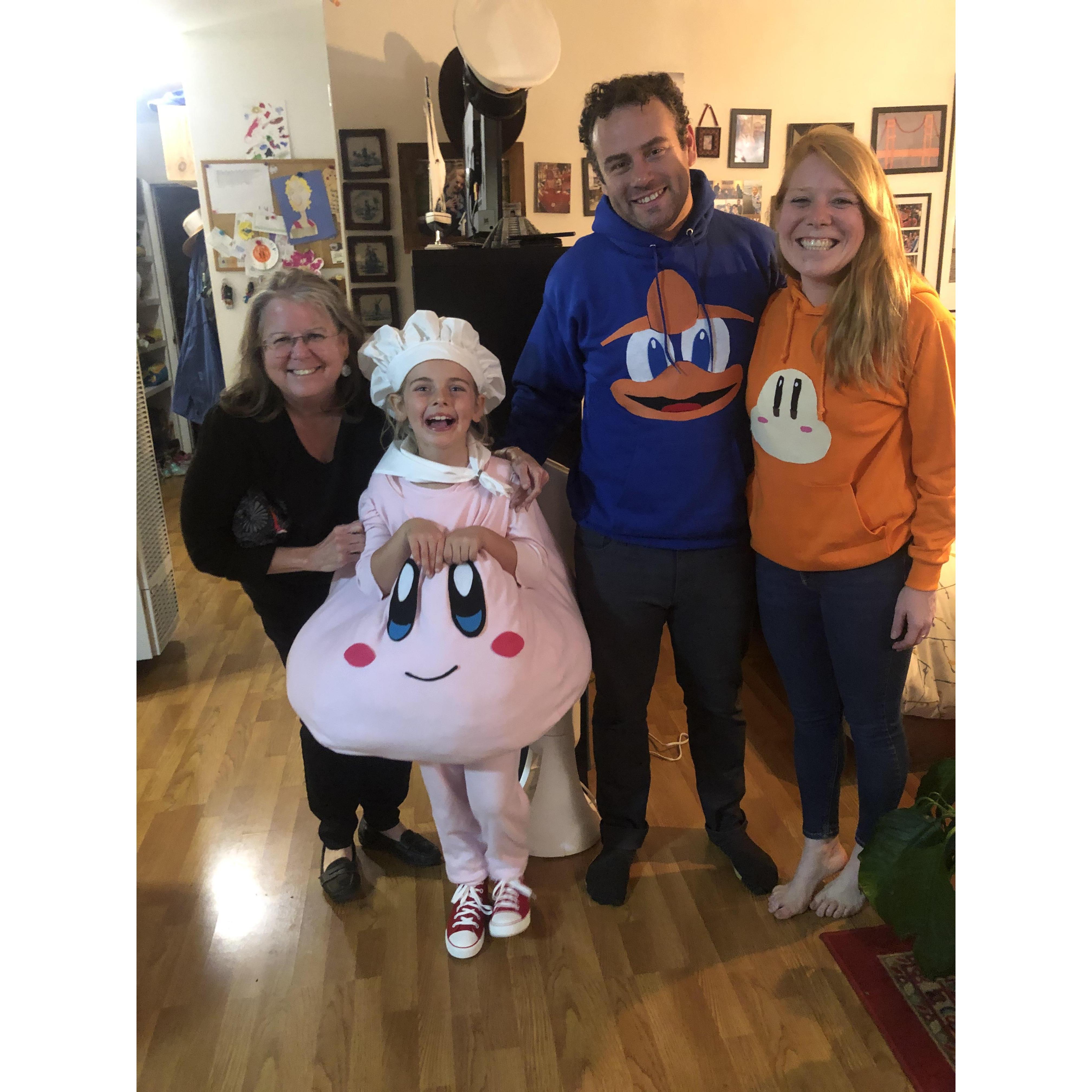 Our first Halloween 2019. Kirby costume made by Gail Maloof. Sweatshirts by Chris Rose :)
(Gail Maloof)