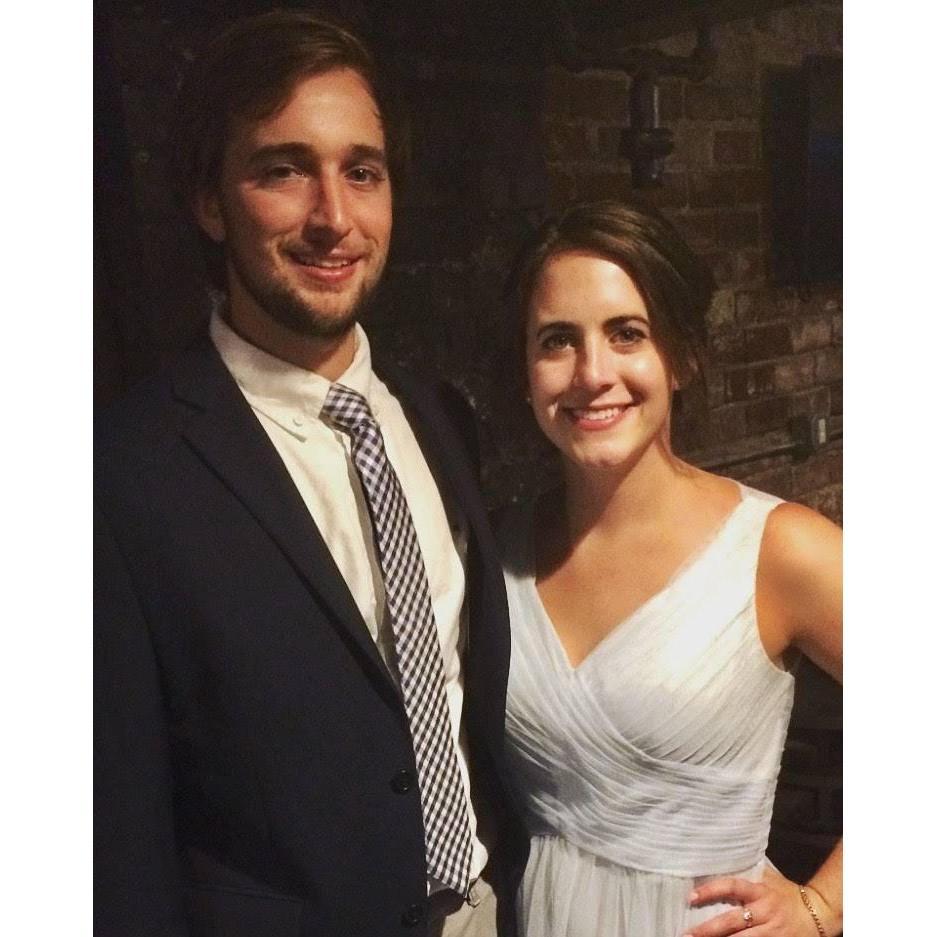 Attending the wedding of our matchmaker, Kelsey VanDemark (now Smith).