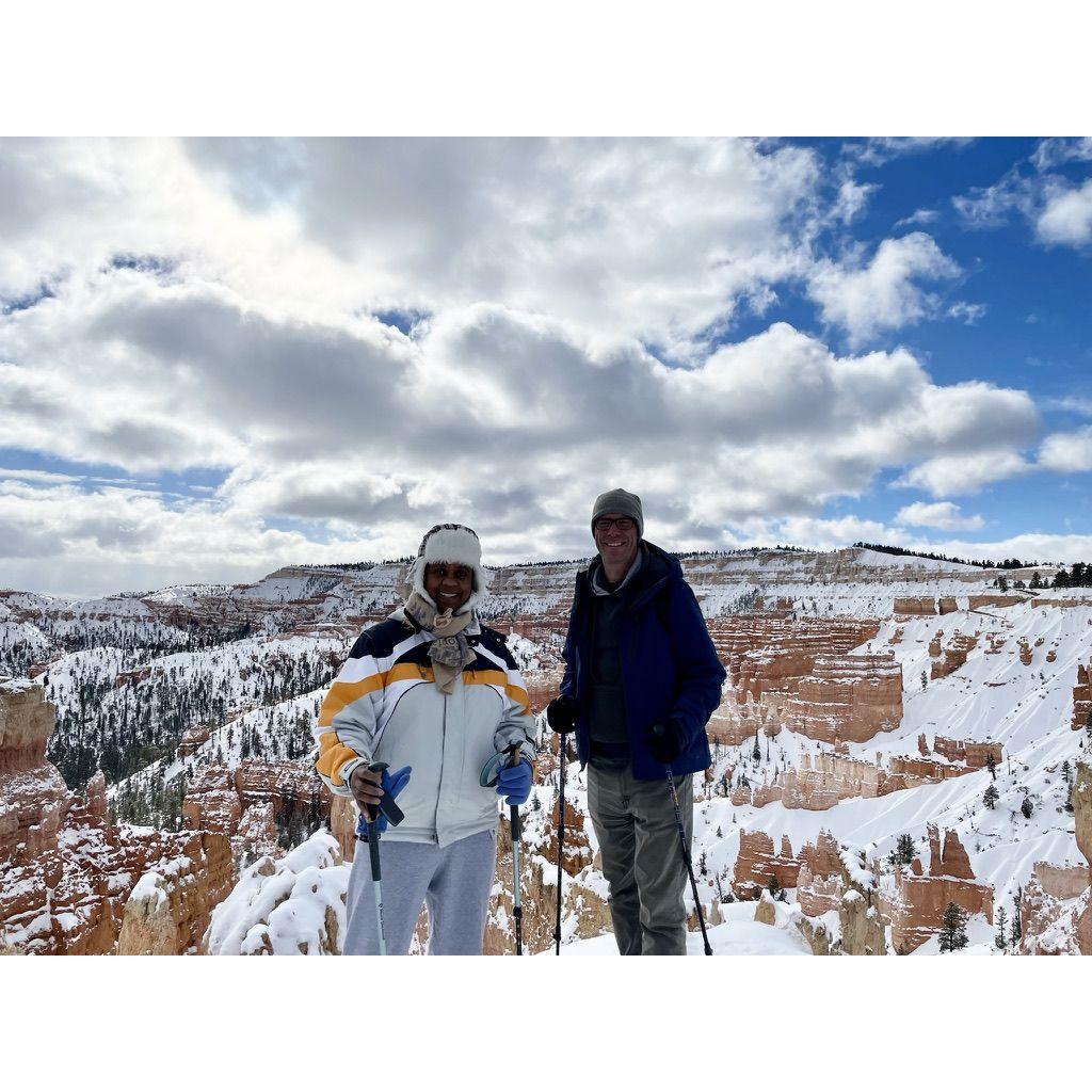 Bryce Canyon National Park, 2021. We came prepared this time and had a fantastic hike in the snow! Bless the people who get out early to mark the trails!