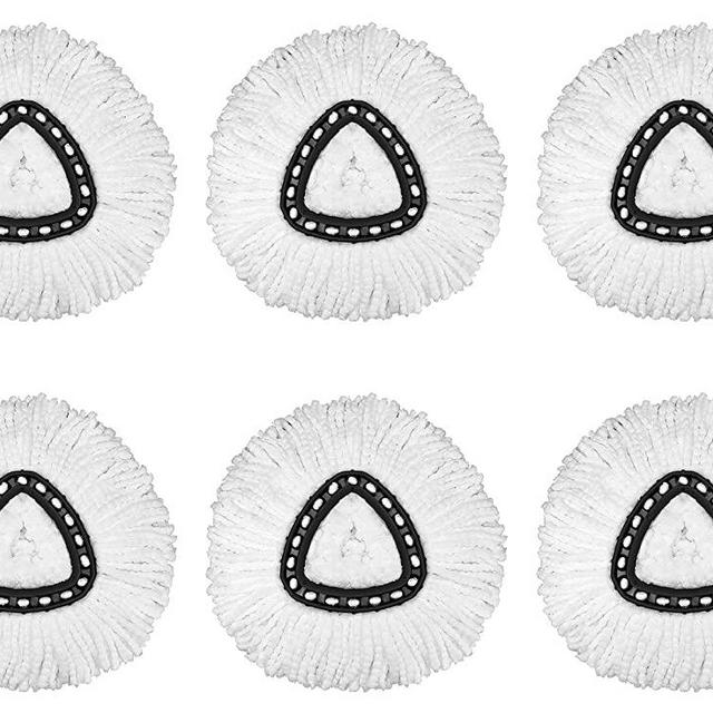 6 Pack Mop Replacement Heads Compatible with Spin Mop, Microfiber Spin Mop Refills, Easy Cleaning Mop Head Replacement