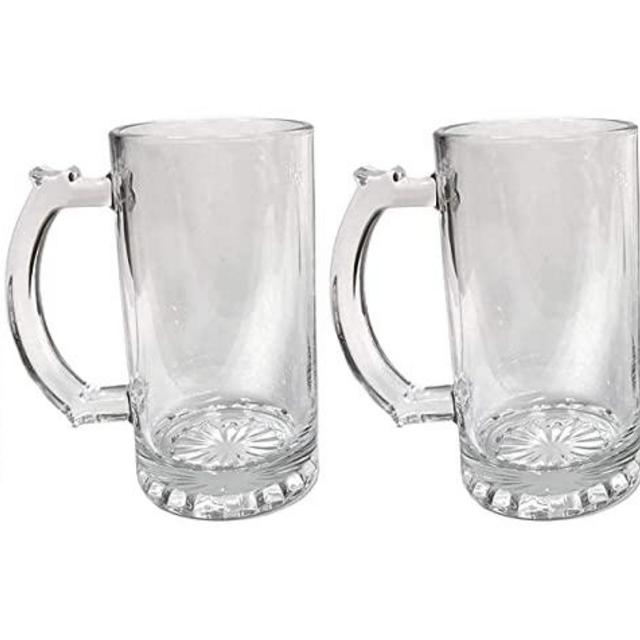 Peter Lit - Beer Mugs for Freezer – Freezable Glass Beer Mugs Stein, 16 Oz Beer Mug, Set of 4