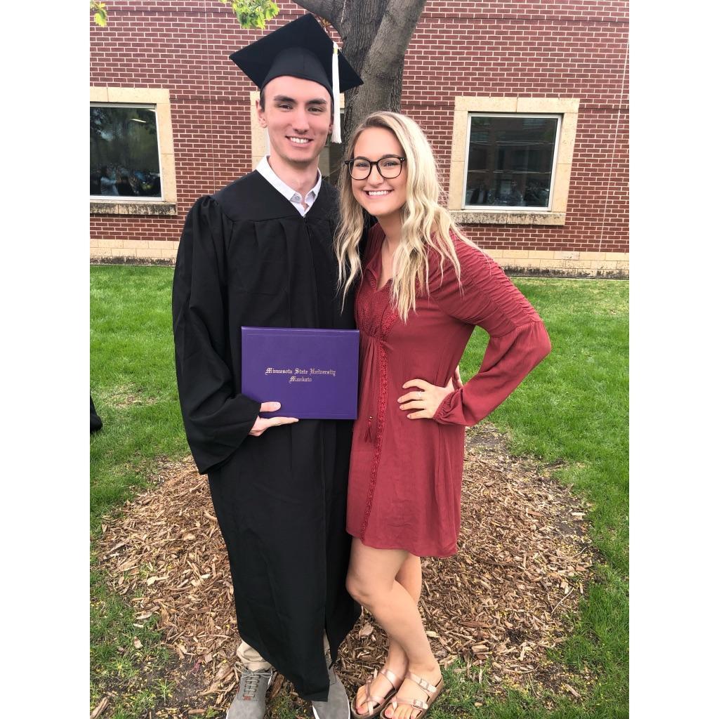 Noah's college graduation spring 2019 from MSU