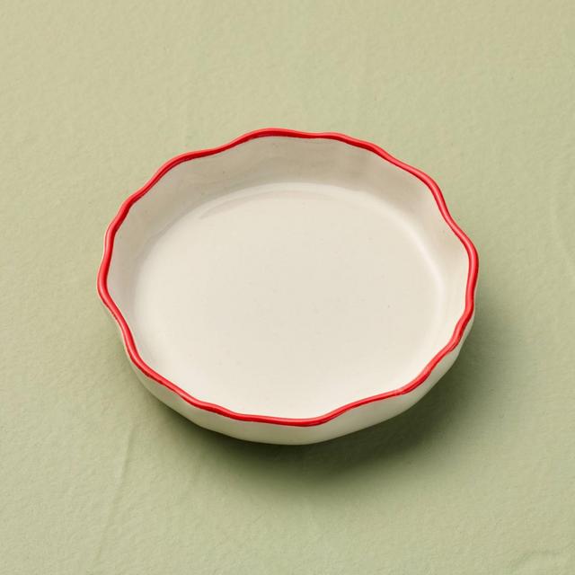 Irregular Edge Recycled Ceramic Trinket Dish Cream/Orange - Hearth & Hand™ with Magnolia