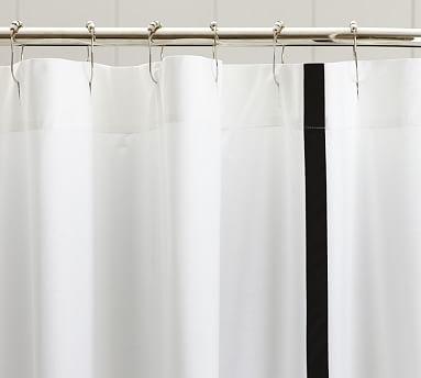 Morgan Banded Organic Shower Curtain