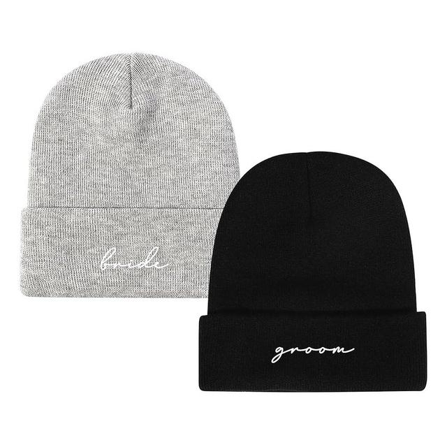 GroomBrideGifts Honeymoon Essentials Gifts, Wedding Anniversary Ideas for Couples Hubby Wifey Her Him Winter Cap.