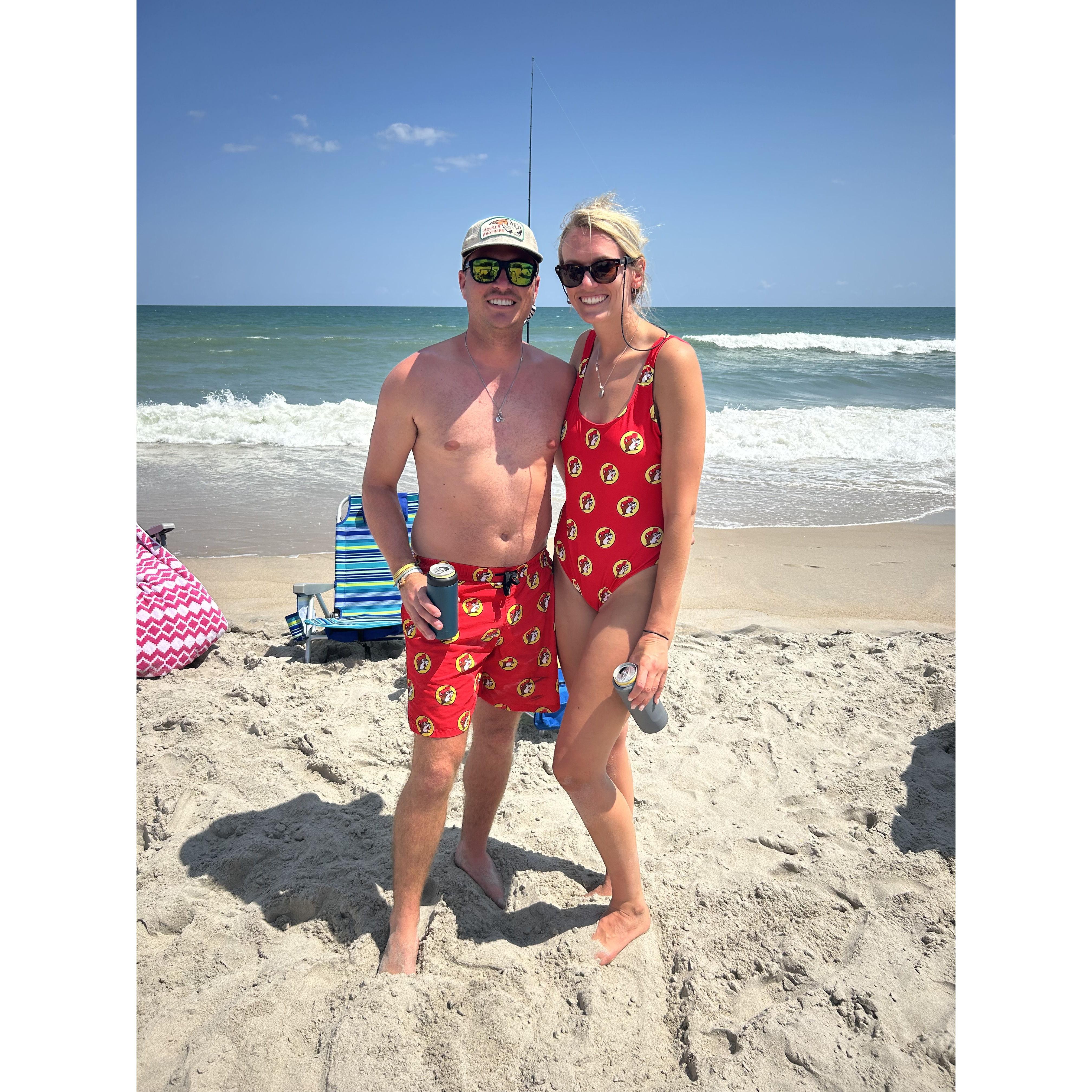 We loved Buc-ee's so much we decided to get matching bathing suits!