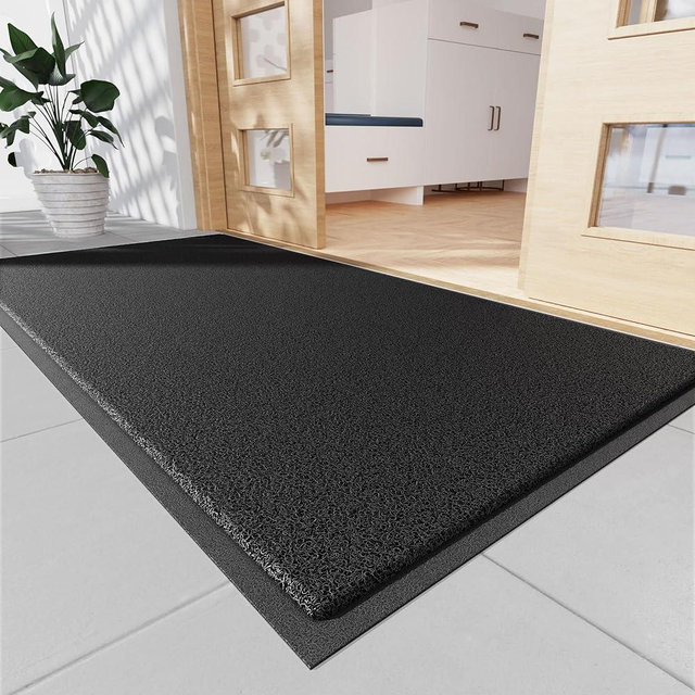 Naturei Sturdy Front Door Mat, 60" x 36" Heavy Duty Indoor Outdoor Doormat for Entryway, Fade Resistant, Waterproof Low Profile Entry Mat, Non Slip Welcome Mat for Outside Entrance, Patio, Home