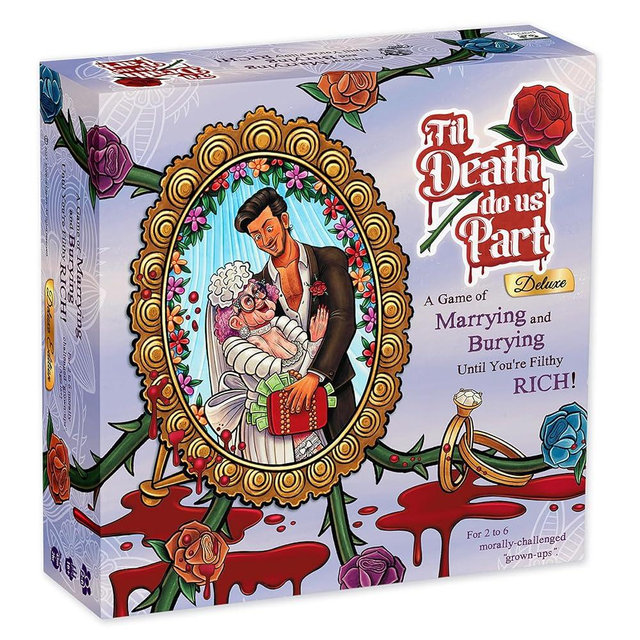 Til Death Do Us Part - Strategy Board Game of Marrying and Burying Until You're Filthy Rich! - DELUXE ED. Dark Humor Card Game, 2-6 players, 16+, Kitschy Game Night Fun for Couples and Friends.