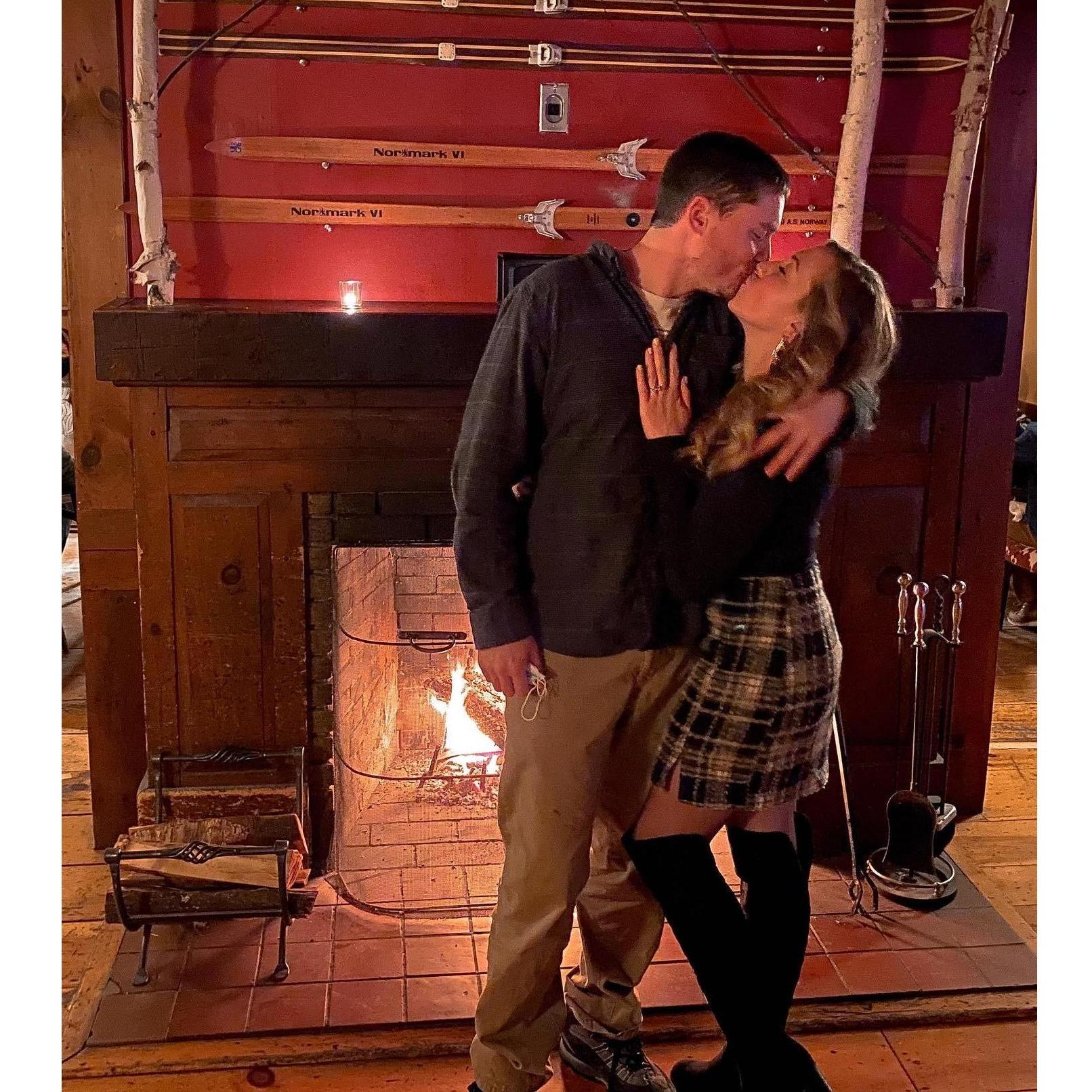 Engaged.
Stowe, Vermont. 
1/29/2021