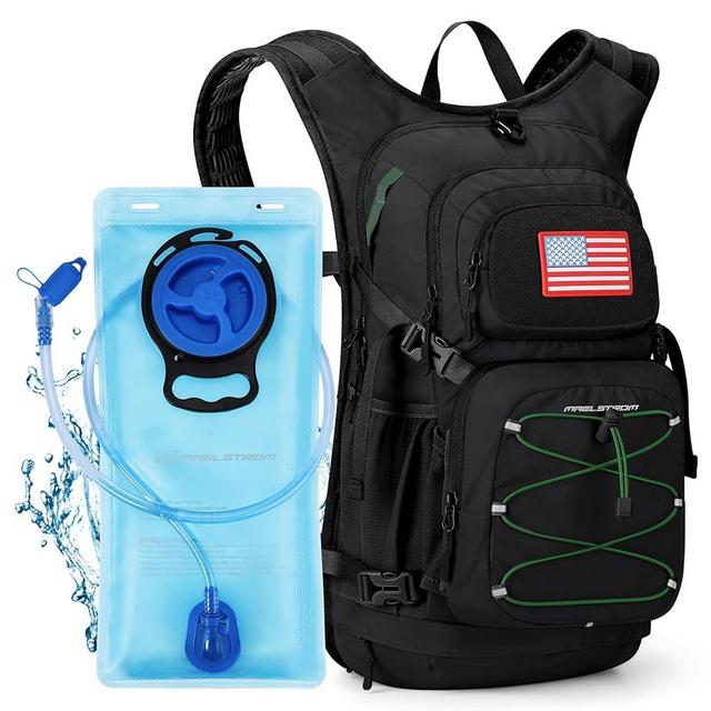 Maelstrom Hydration Backpack, Hiking Backpack with 2L/3L Water Bladder, High Flow Bite Valve Water Backpack Lightweight