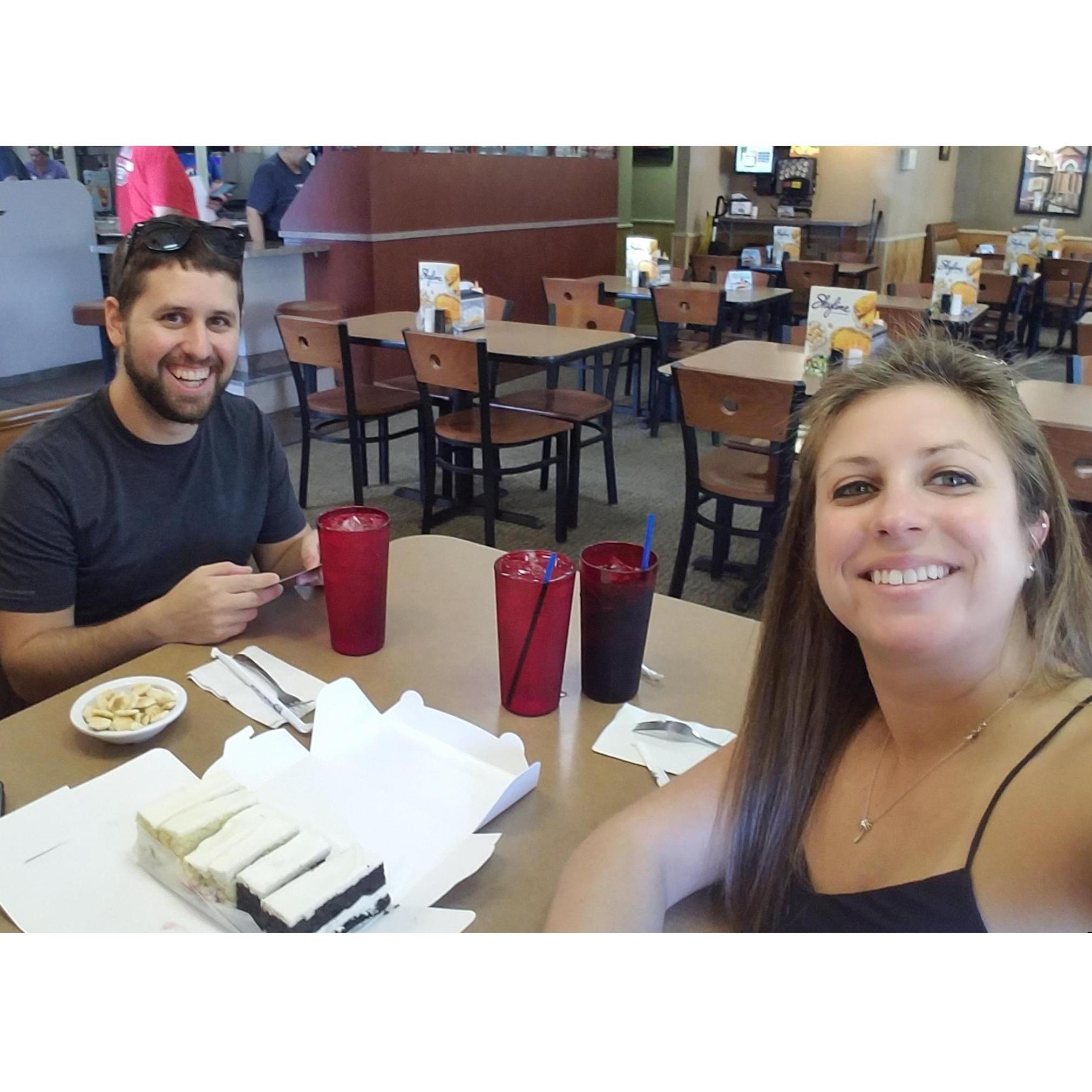 Wedding cake tasting at Skyline