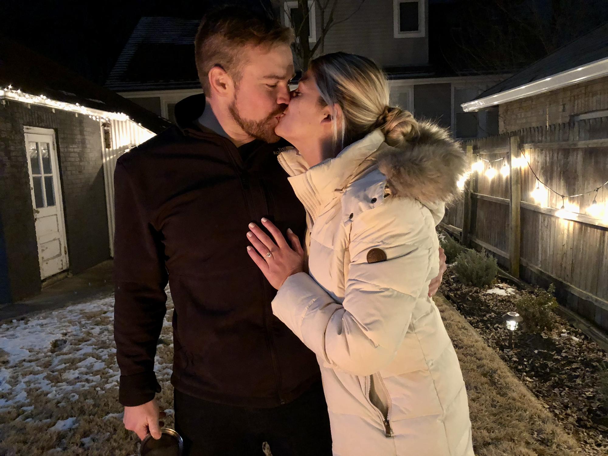 Moments after Jon popped the question! 💍
