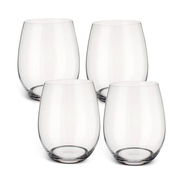 Villeroy & Boch Entree Double Old Fashioned/White Wine Stemless Glasses, Set of 4