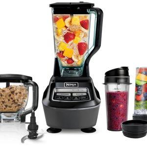 Ninja Kitchen System | All-in-One Food Processor & Blender for Smoothies | Includes Pitcher, (2) 16 oz. To-Go Cups & 8-Cup Bowl | Makes Salsa, Dough, Shakes, & Frozen Drinks | 1500W | Black | BL770