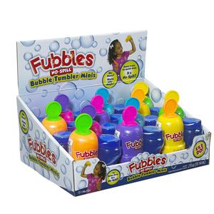 Little Kids Fubbles No-Spill Bubble Tumbler Minis Party Favor 12 pack, Includes 2oz bubble solution and a wand per bottle (assorted colors) - CL Peds