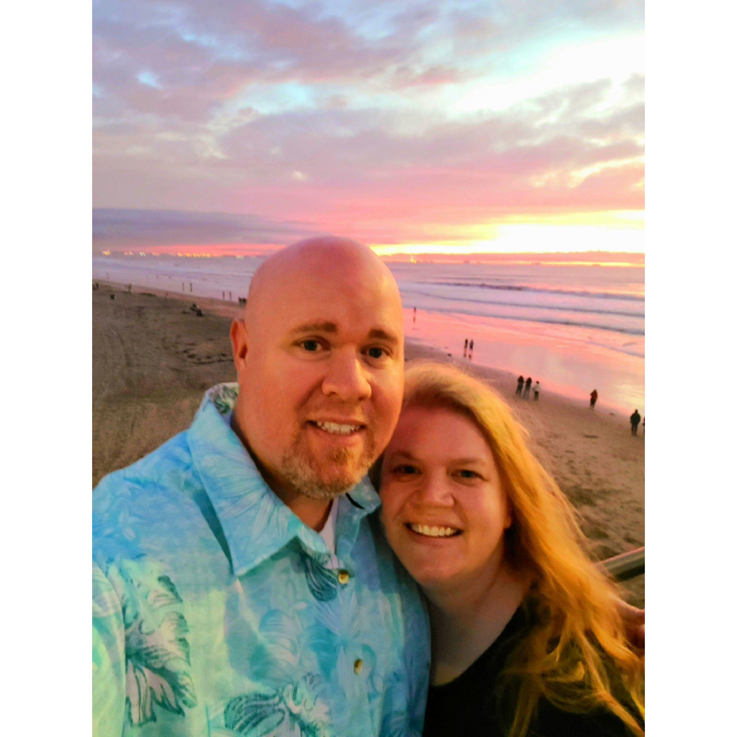 We are always excited to get to take a walk on the pier. The sunsets are so beautiful.