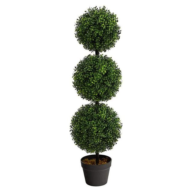 3ft. Boxwood Triple Ball Topiary Artificial Tree (Indoor/Outdoor)