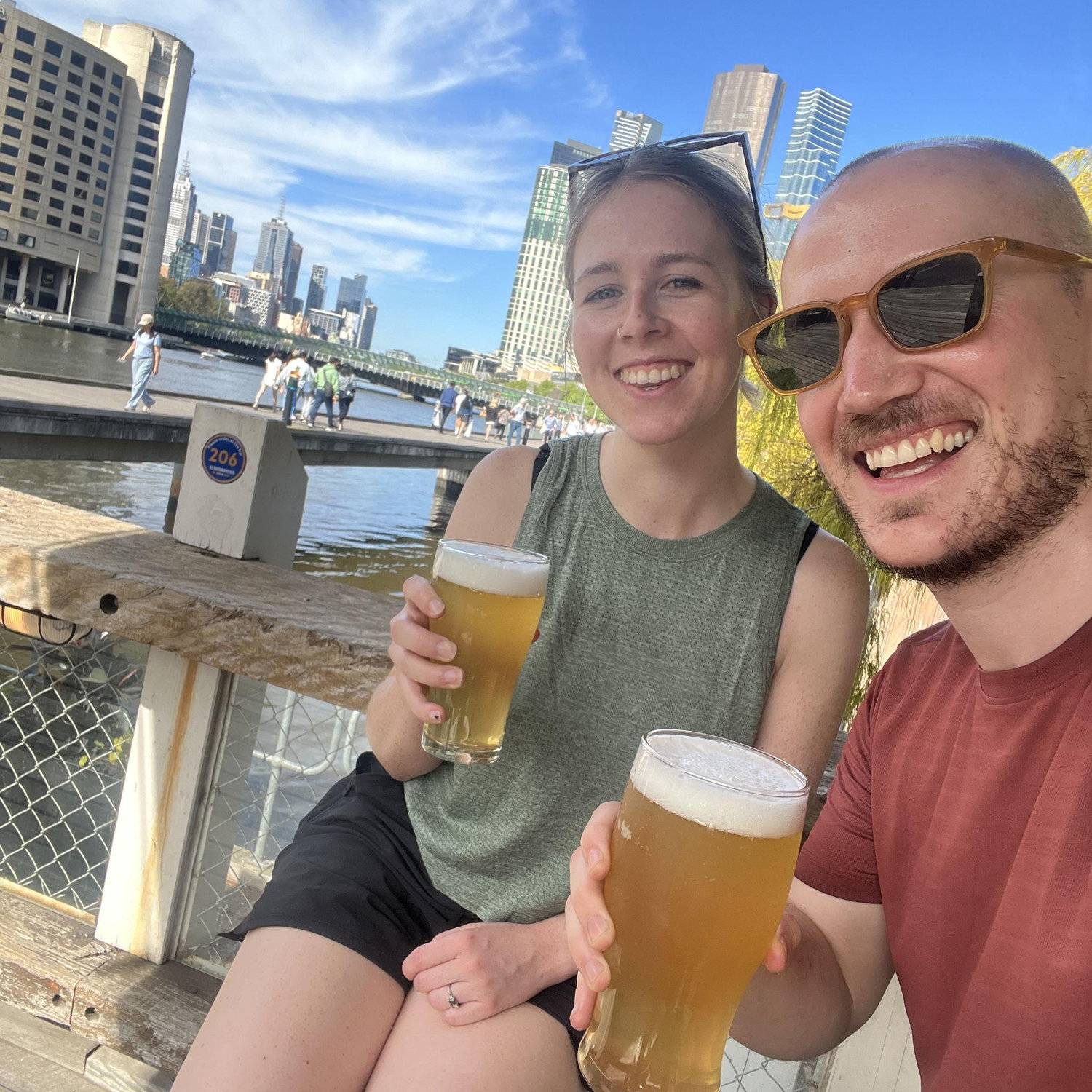 Post Melbourne City Cycle Trail.