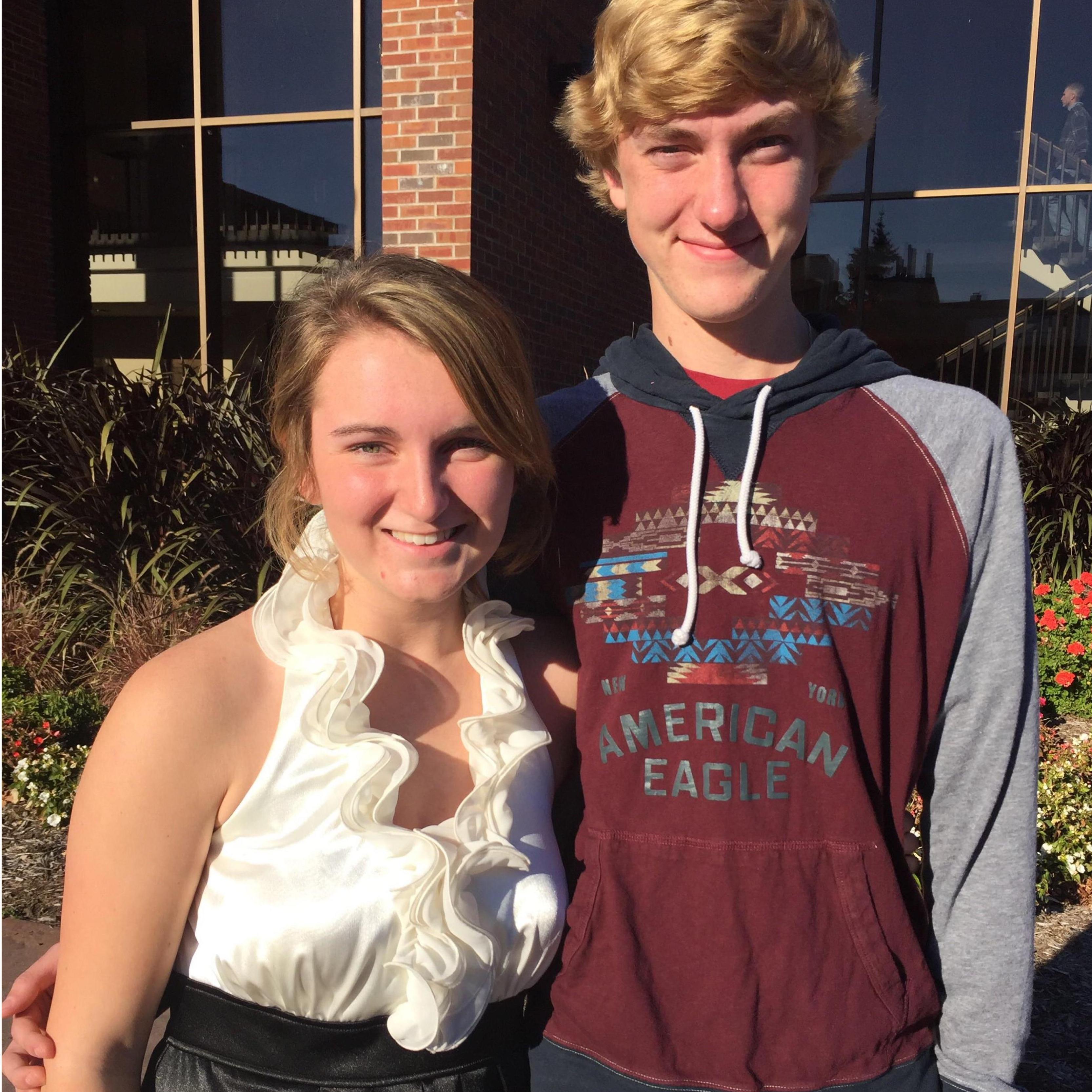 Fall 2016: The earliest EVER photo of Hannah and Noah